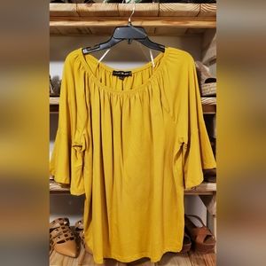 Catherine Malandrino Yellow Top Size 2X